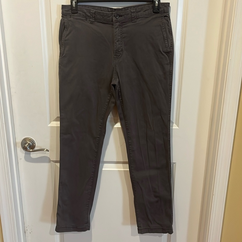 Faded Glory Grey Khaki Chino Pants 32x32